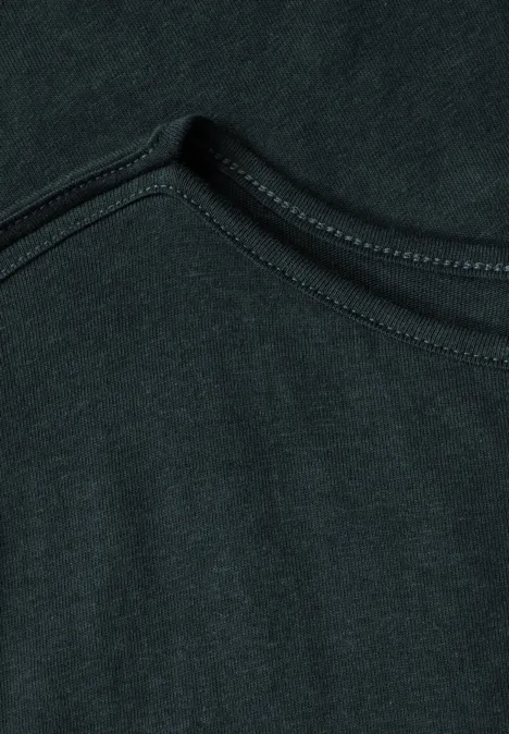 Shirt mit U-Boot-Ausschnitt hunter green