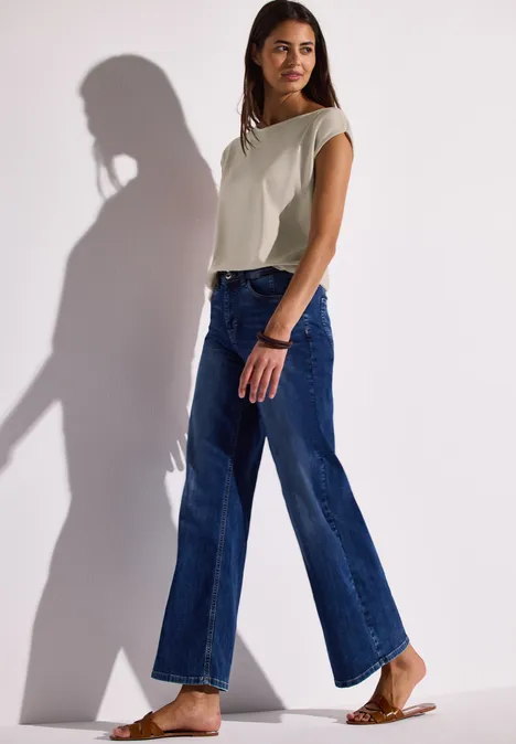 Shirt mit U-Boot-Ausschnitt moonstone sand