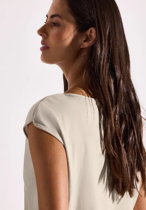 Shirt mit U-Boot-Ausschnitt moonstone sand