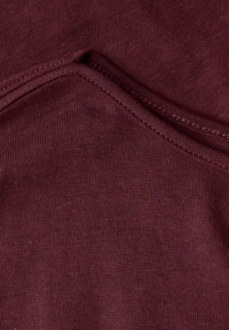 Shirt mit U-Boot-Ausschnitt dark cherry red