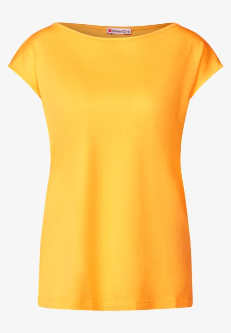 Shirt mit U-Boot-Ausschnitt marigold yellow