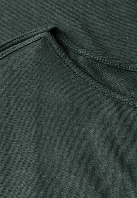 Shirt mit U-Boot-Ausschnitt mid green