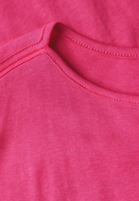 Shirt mit U-Boot-Ausschnitt blazing pink