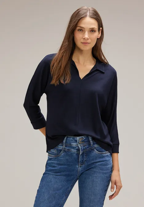 Polo look tricot deep blue