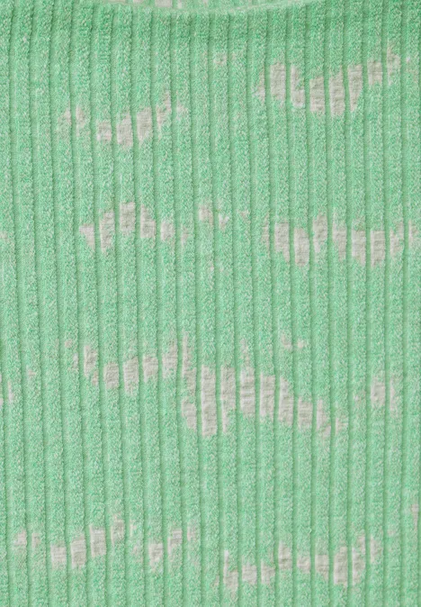 Shirt mit Streifen-Struktur light spring green mel.
