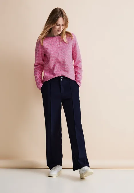 Struktur Langarmshirt cozy pink