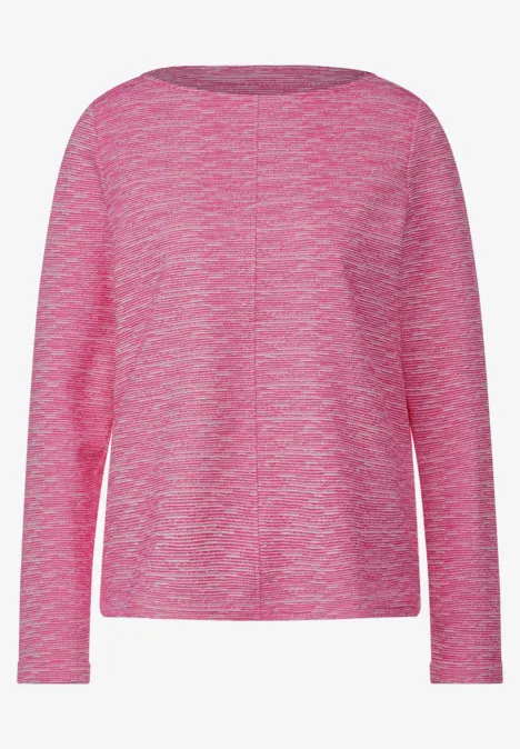 Struktur Langarmshirt cozy pink