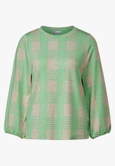 Kariertes Shirt spring sand melange
