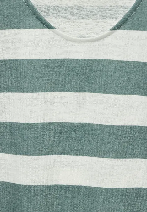 Gestreept T-shirt touch of dune