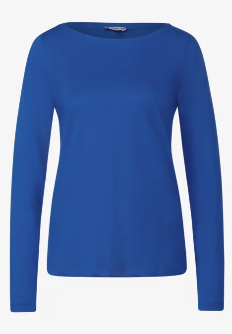 Basic shirt met 3/4-mouwen fresh intense gentle blue