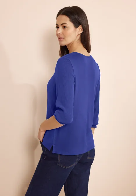 Materialmix Shirt intense royal blue