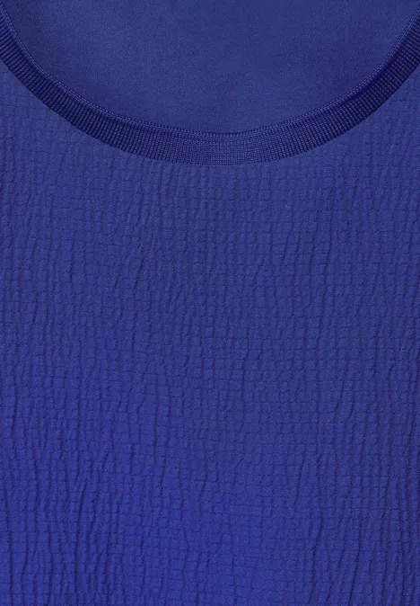 T-shirt met volants intense royal blue
