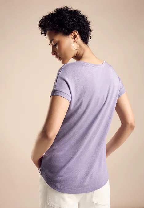 Schimmer T-Shirt shiny lilac