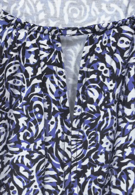 T-shirt dans un mélange de matières intense royal blue