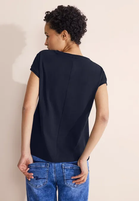 T-shirt avec écusson imprimé deep blue