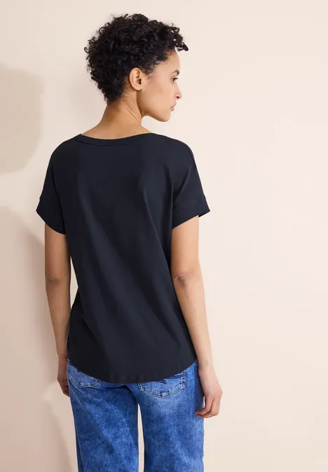 T-shirt avec broderie deep blue