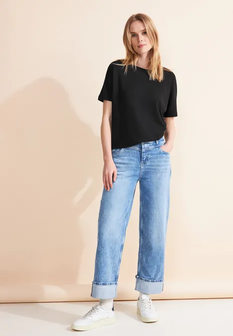 T-shirt structuré Black