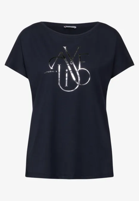 T-shirt avec wording deep blue