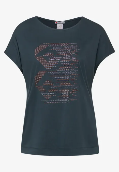 T-Shirt mit Artwork Print cool vintage green