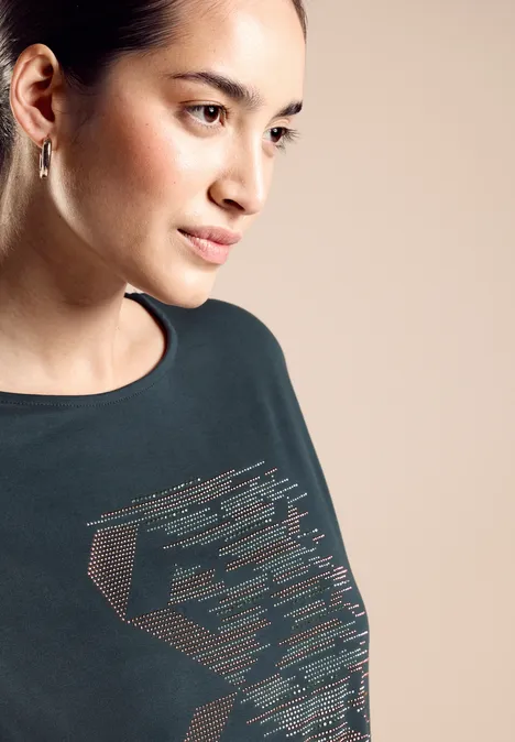T-Shirt mit Artwork Print cool vintage green