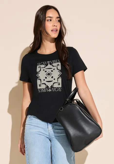 T-shirt à imprimé Black