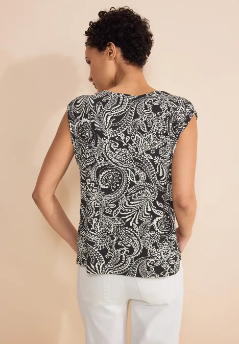 Débardeur en jersey avec imprimé Black