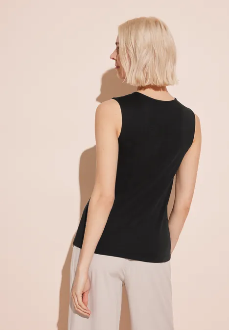 Top met cut out Black