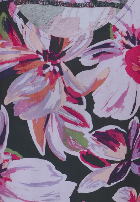 T-shirt dans un mélange de matières magnolia pink