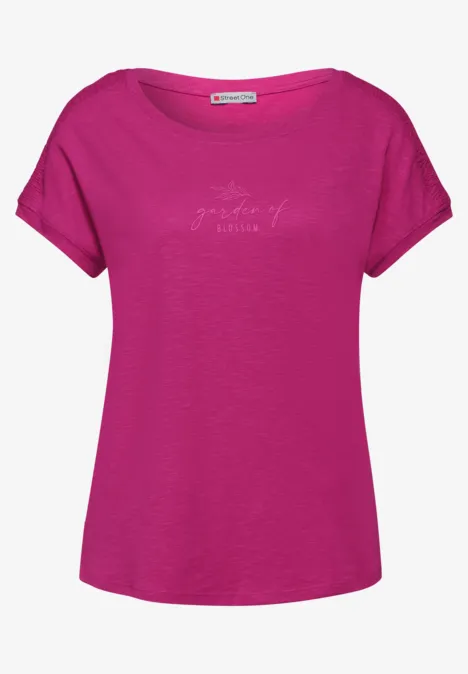 T-Shirt mit Raffung magnolia pink
