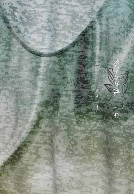 T-Shirt mit Farbverlauf soft moss green