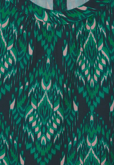 Chemisier à nœud en crêpe cool vintage green