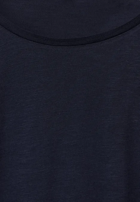 T-Shirt mit Raffung deep blue