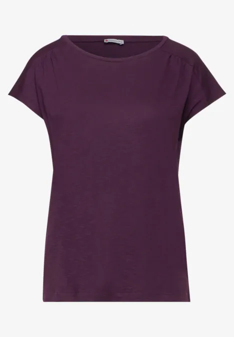T-shirt avec fronces dark berry purple
