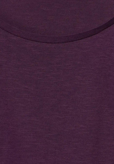 T-shirt avec fronces dark berry purple