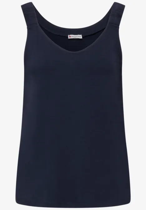 Top mit V-Neck deep blue