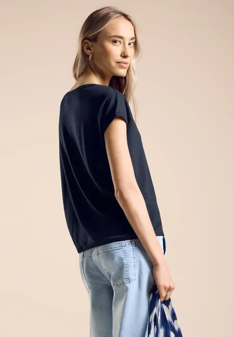 T-Shirt mit Spitze deep blue