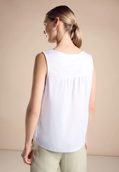 Top met kant White