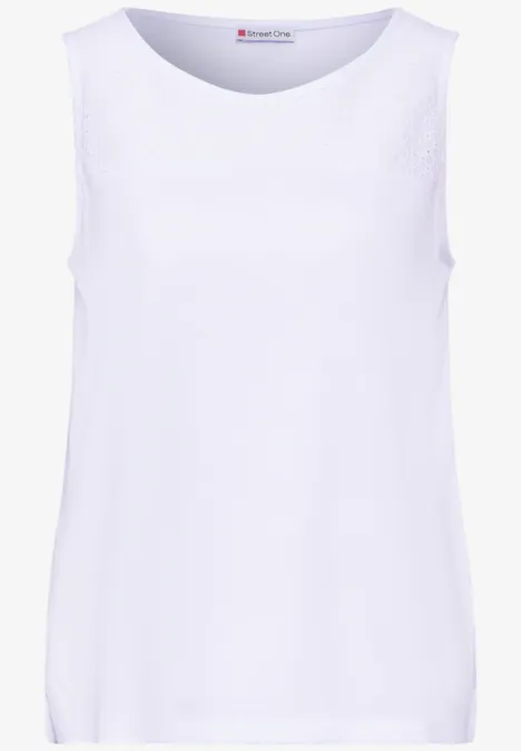 Top met kant White