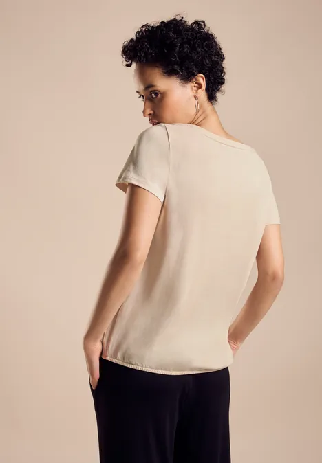 T-Shirt mit Wording smooth sand beige T-Shirt mit Wording smooth sand beige