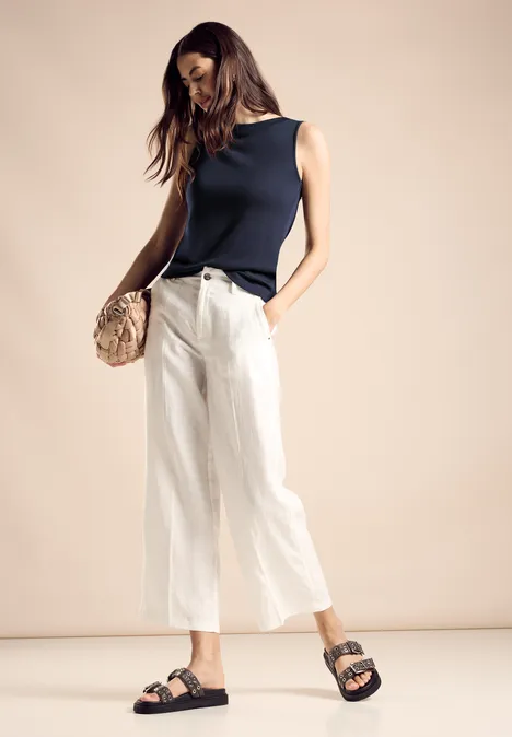 Top mit Bändern deep blue