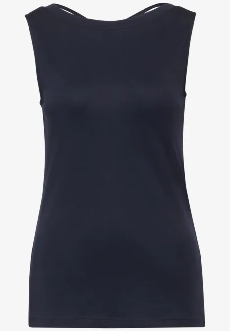 Top mit Bändern deep blue