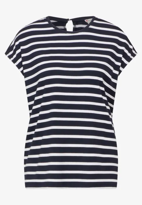 Gestreiftes T-Shirt deep blue