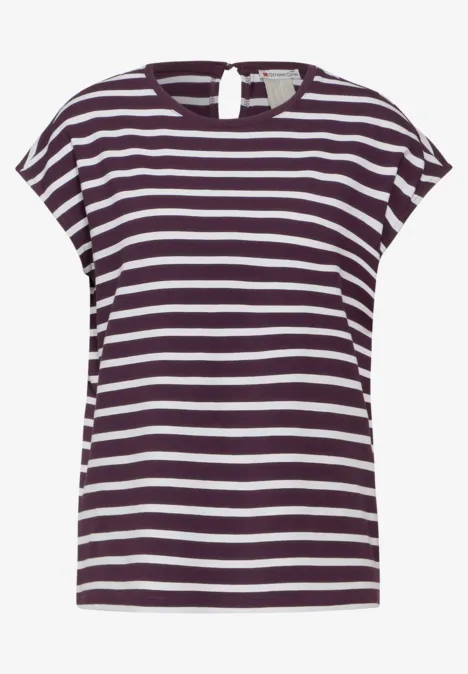 T-shirt rayé dark berry purple