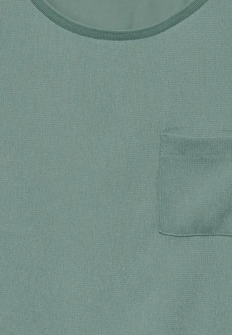 Strukturmix-Shirt seafoam green