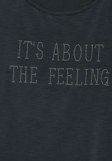 T-Shirt mit Schriftzug Black