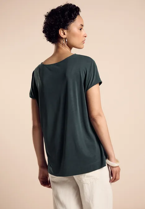 T-Shirt mit Schriftzug hunter green