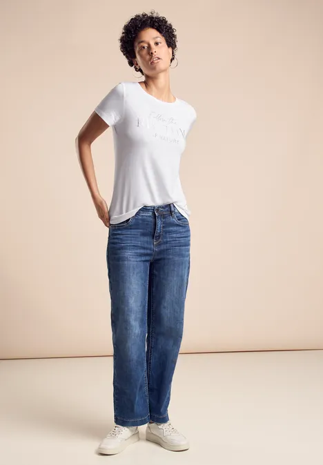 T-Shirt mit Schriftzug White