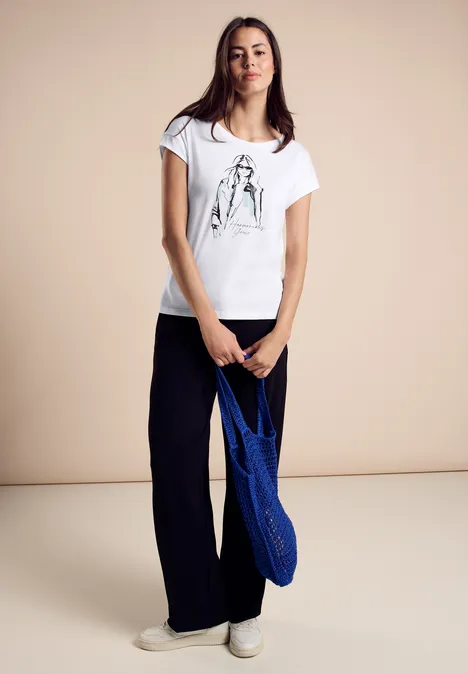 T-Shirt mit Print White