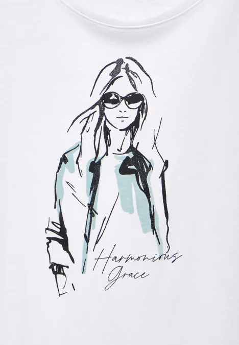 T-Shirt mit Print White