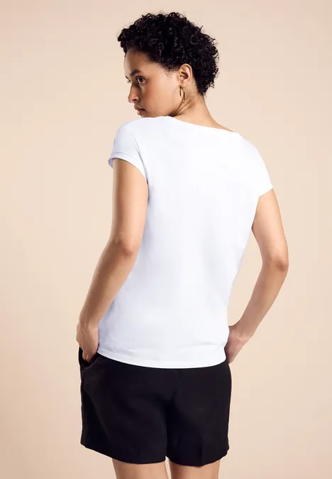 T-Shirt mit Print White